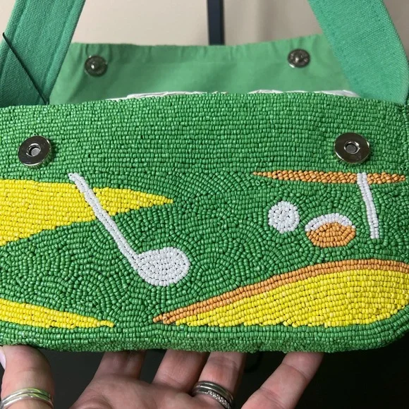 American & Beyond | Golf Enthusiasts Themed Beaded Shoulder Bag ⛳️☀️ - Picture 8 of 12